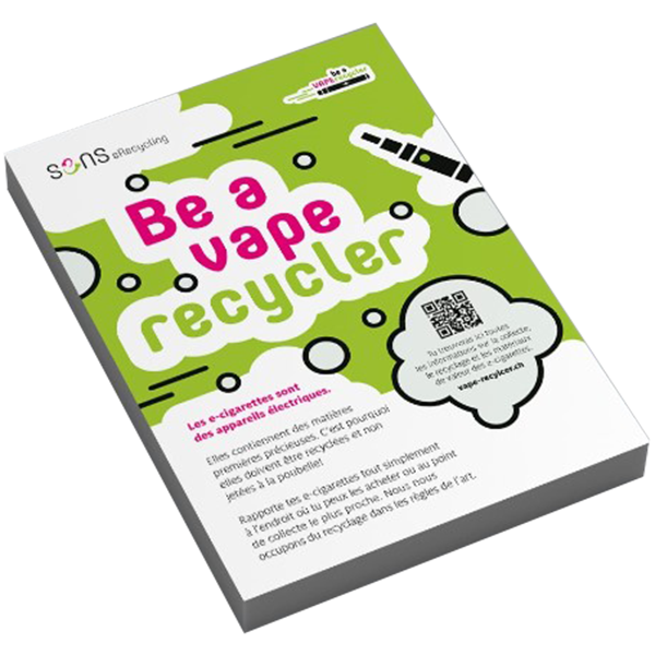 Sens Vape Recycling Flyer Französisch
