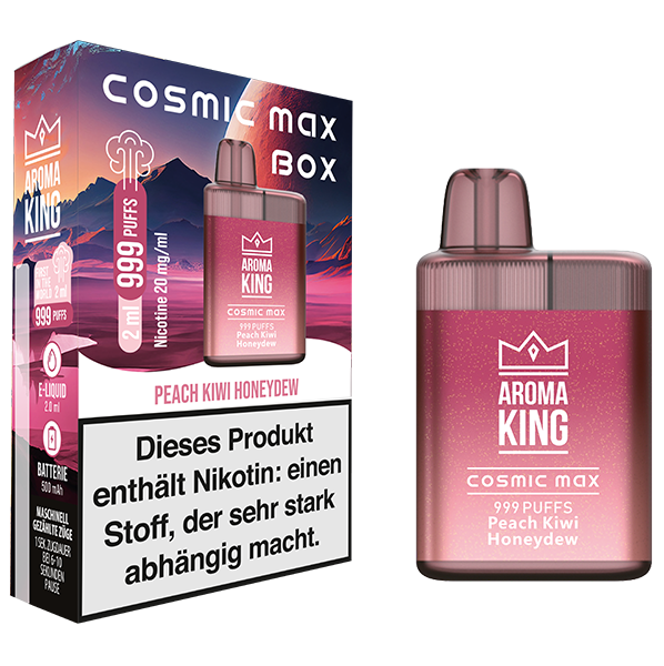 Aroma King Cosmic Max Box Peach Kiwi Honeydew 20mg EOL