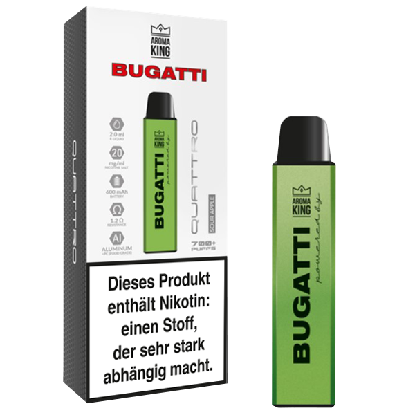 Aroma King Bugatti Quattro Sour Apple EOL