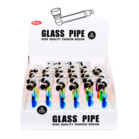 AT-Glas Pipe Skull Head Spinne