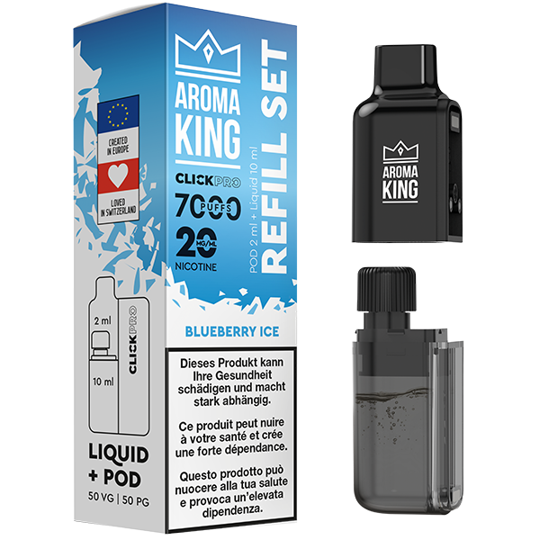 Aroma King Click Pro 7000 Blueberry Ice (Pod + Liquid)