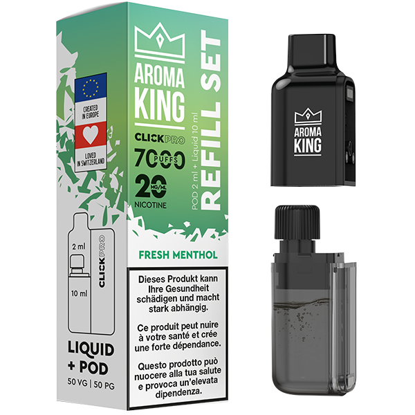 Aroma King Click Pro 7000 Fresh Menthol (Pod + Liquid)