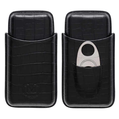 MY-3er Zigarrenetui, Schwarz