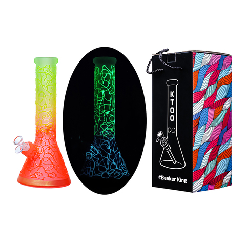AT-Glas Bong 32cm  Neon Orange