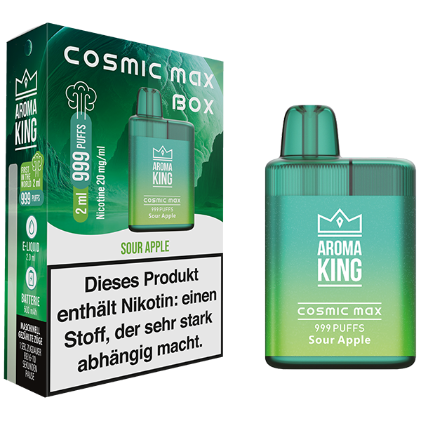Aroma King Cosmic Max Box Sour Apple 20mg EOL