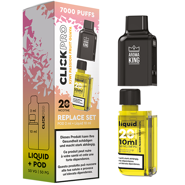 Aroma King Click Pro 7000 Kiwi Passionfruit Guava (Pod + Liquid)