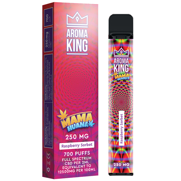 Raspberry Sorbet Aroma King CBD Mama Huana 250mg EOL