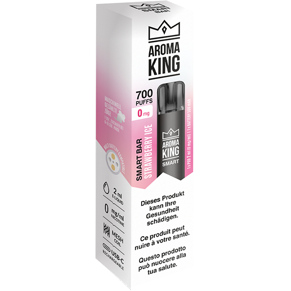 Aroma King SMART BAR 700 Strawberry Ice 0mg
