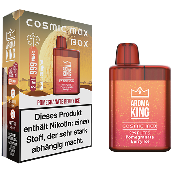 Aroma King Cosmic Max Box Pomegranate Berry Ice 20mg EOL