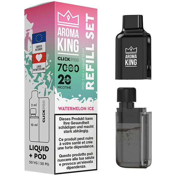 Aroma King Click Pro 7000 Watermelon Ice (Pod + Liquid)