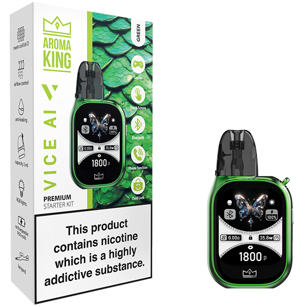 Aroma King VICE AI Starter Kit Green (Device + Pod)