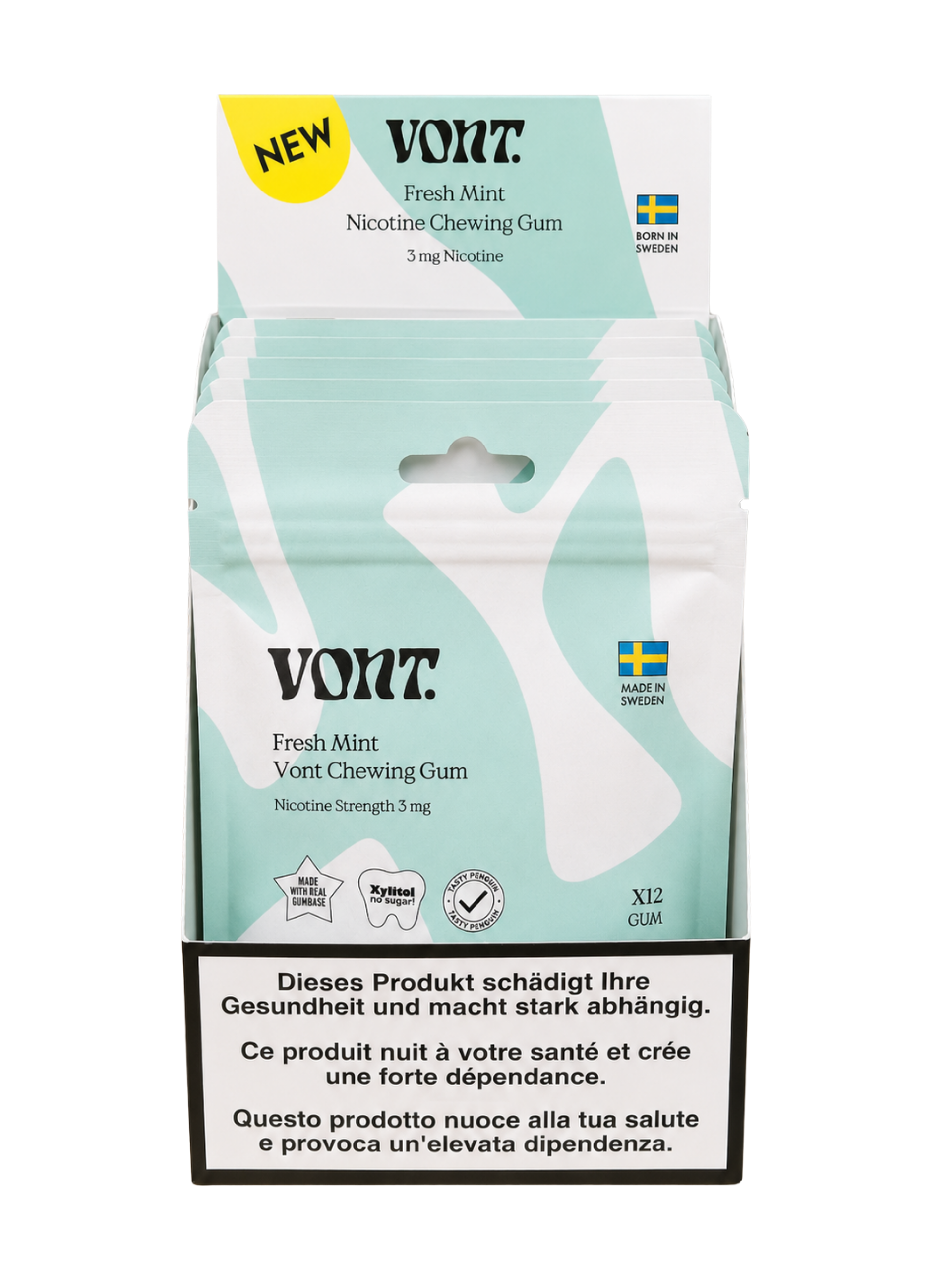Vont Chewing Gum Fresh Mint 3mg