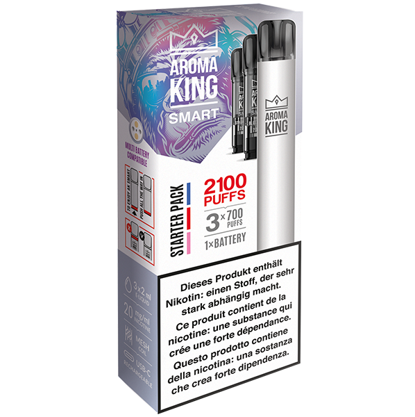 Aroma King SMART Starter Pack Battery + 3 Pods 20mg EOL