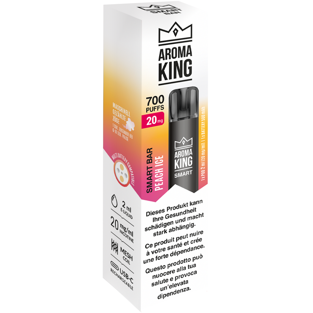 Aroma King SMART BAR 700 Peach Ice 20mg
