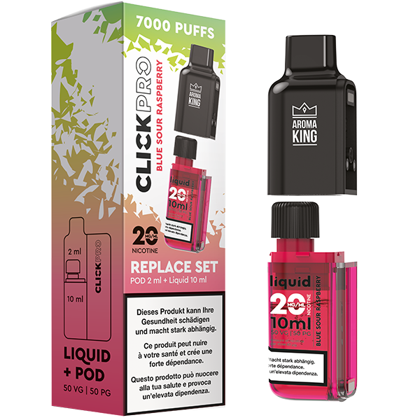 Aroma King Click Pro 7000 Blueberry Raspberry (Pod + Liquid)