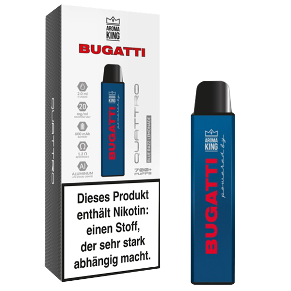 Aroma King Bugatti Quattro Blue Razz Lemonade EOL
